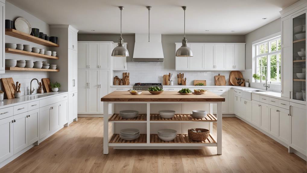 kitchen storage in white