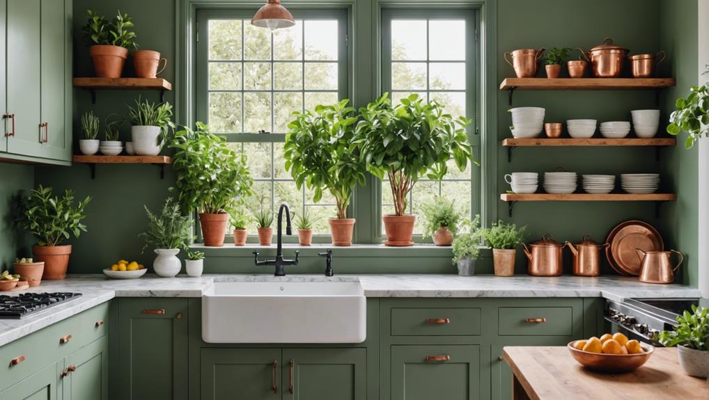 kitchen walls in sage