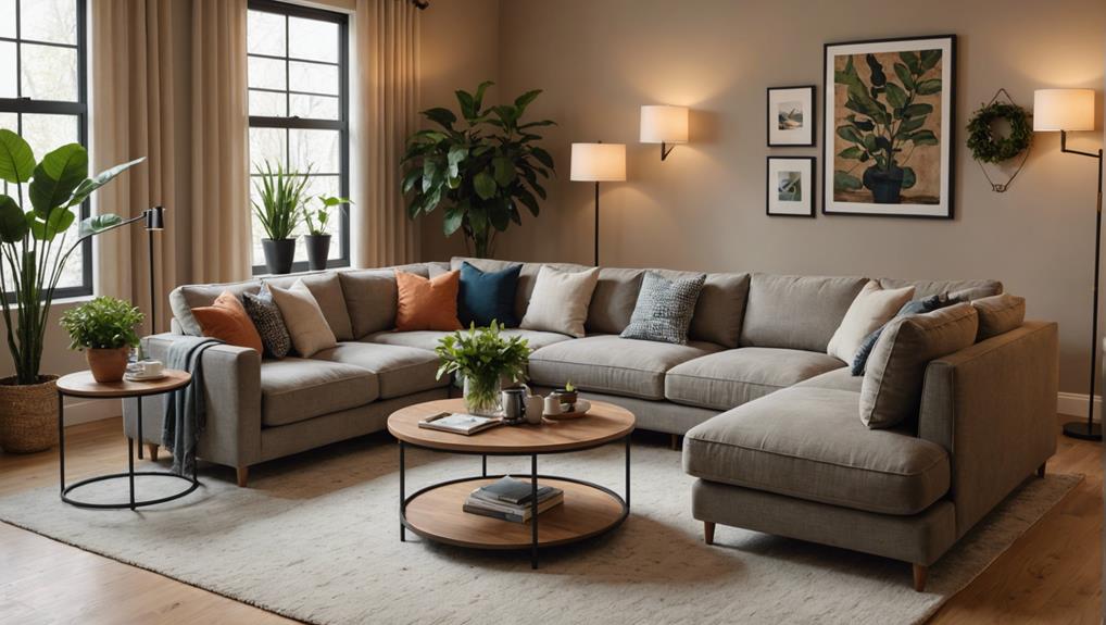 living room sofa arrangement