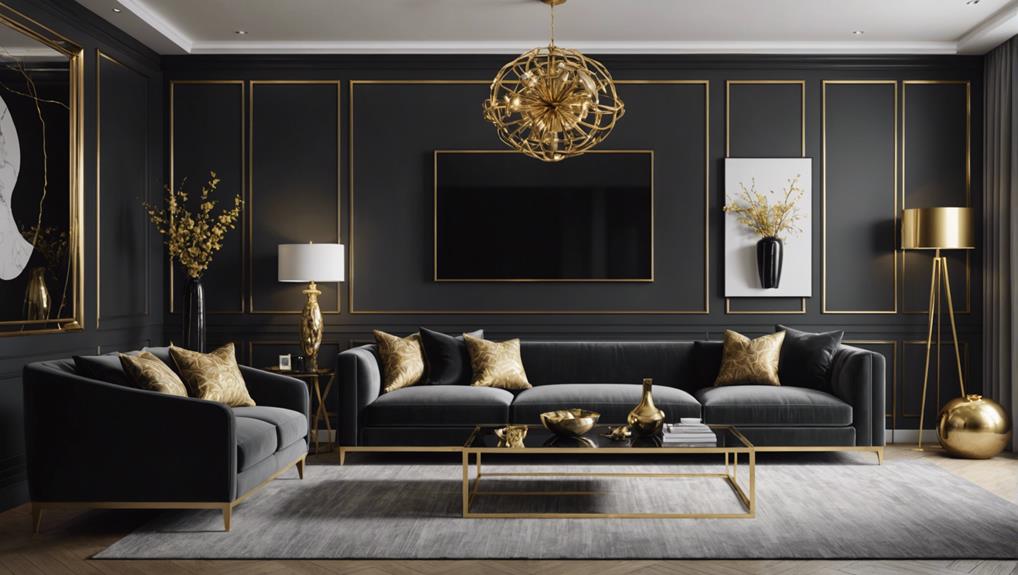 metallic accents in decor