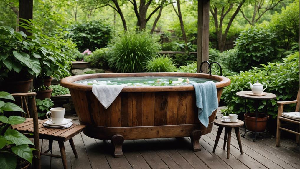 outdoor ice bath setup