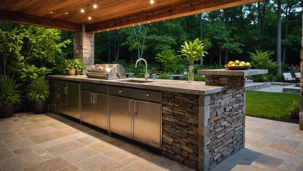 outdoor kitchen countertop options