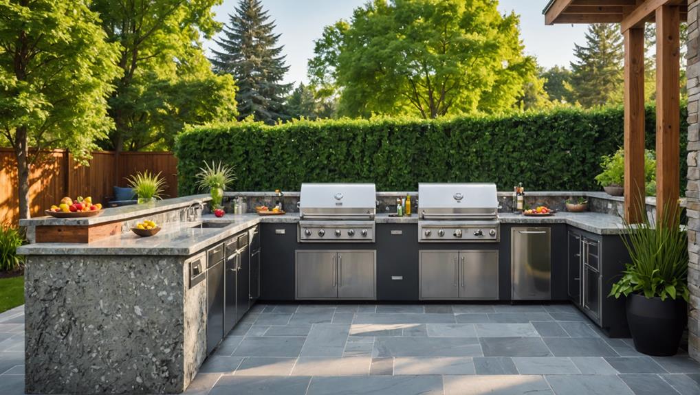 outdoor kitchen countertop options