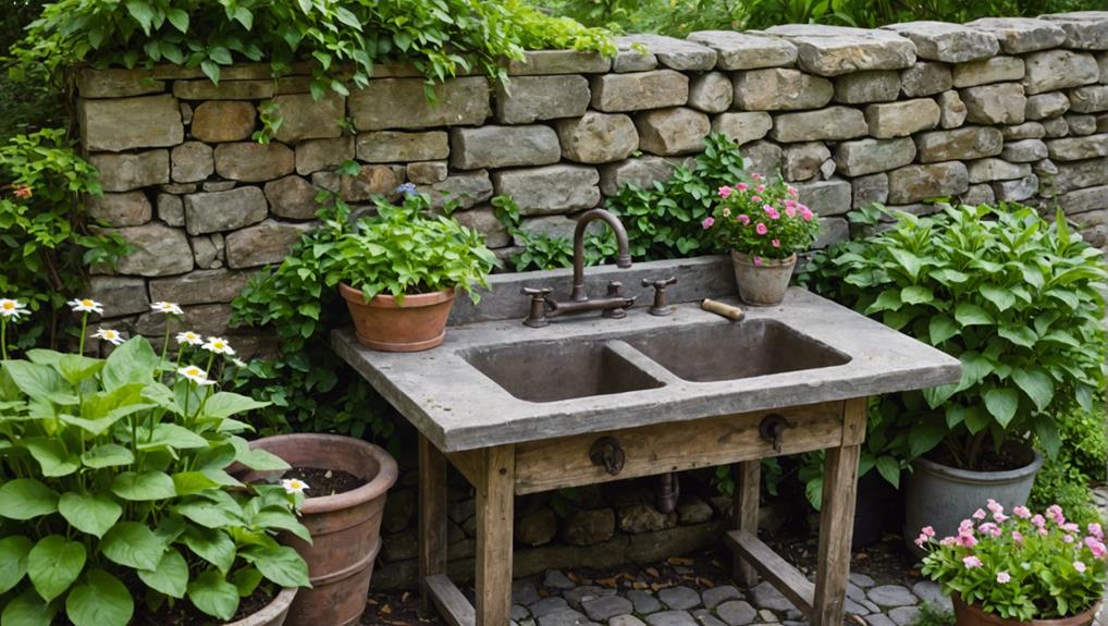 rustic outdoor sink ideas