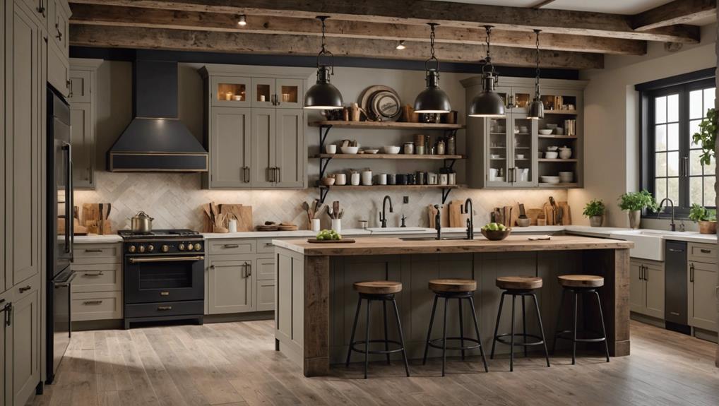 rustic taupe kitchen decor