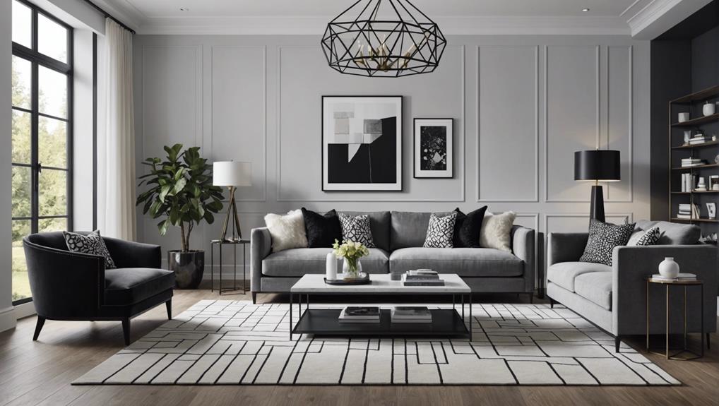 sophisticated monochrome lounge design