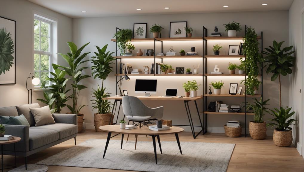 stylish living room office