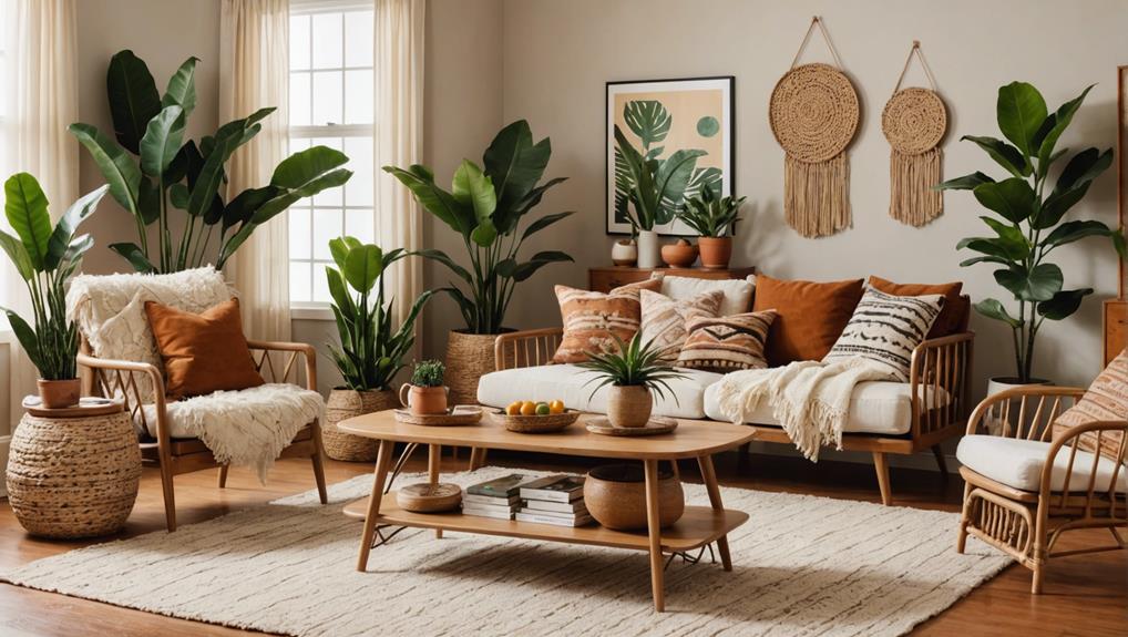 stylish mid century boho decor