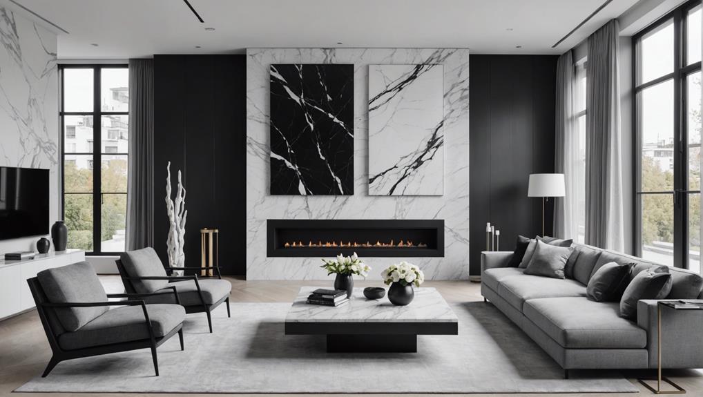 stylish monochrome living room