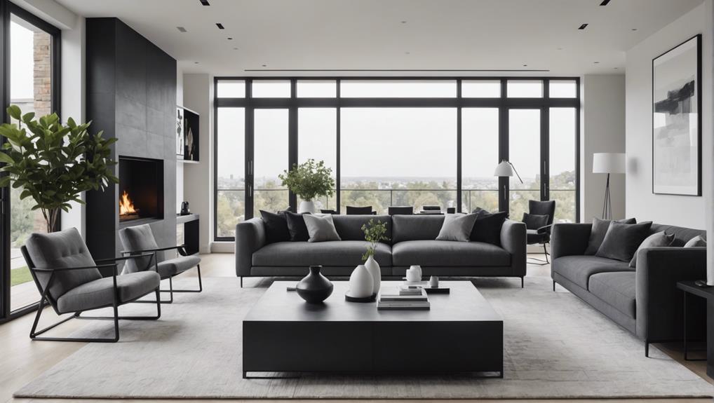 stylish monochrome living rooms