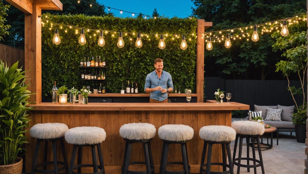 stylish outdoor bar decor