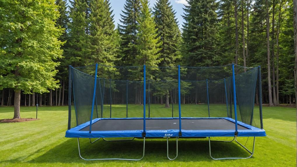 trampoline with safety enclosure