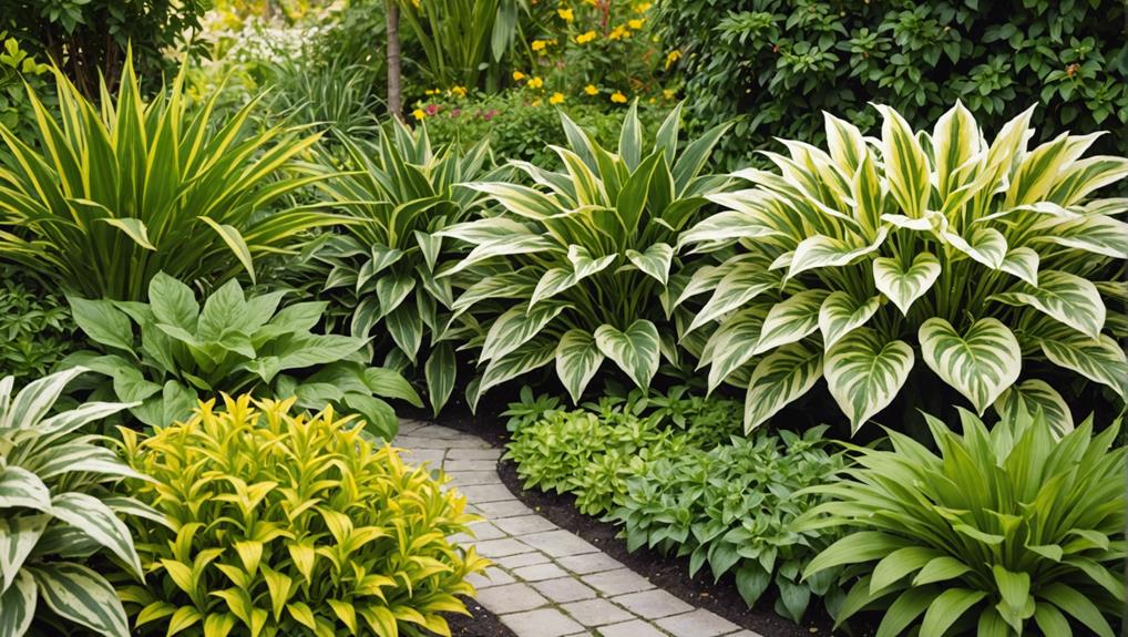 variegated leaves outdoor plants