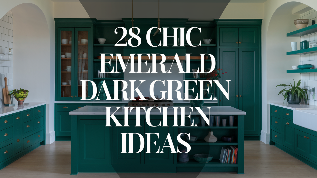 28 Chic Emerald and Dark Green Kitchen Ideas