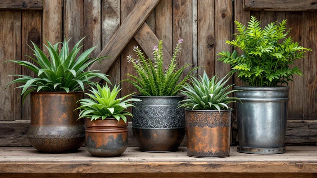 eco friendly metal plant containers