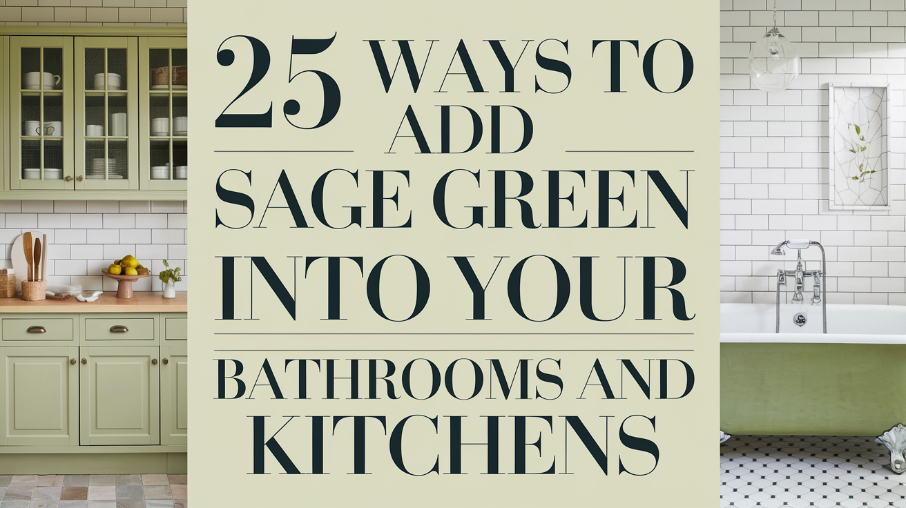 25 Ways To Add Sage Green to Bathrooms and Kitchens