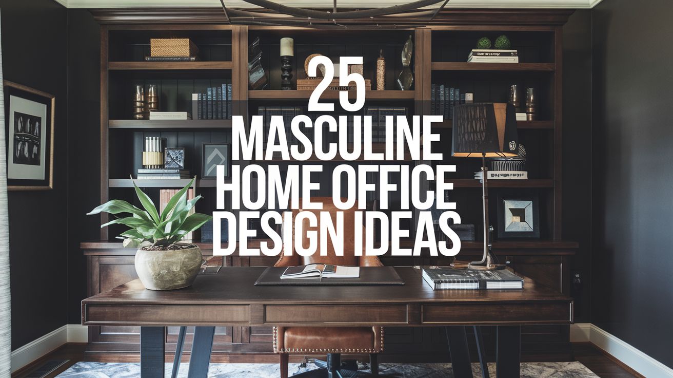 25 Masculine Home Office Design Ideas