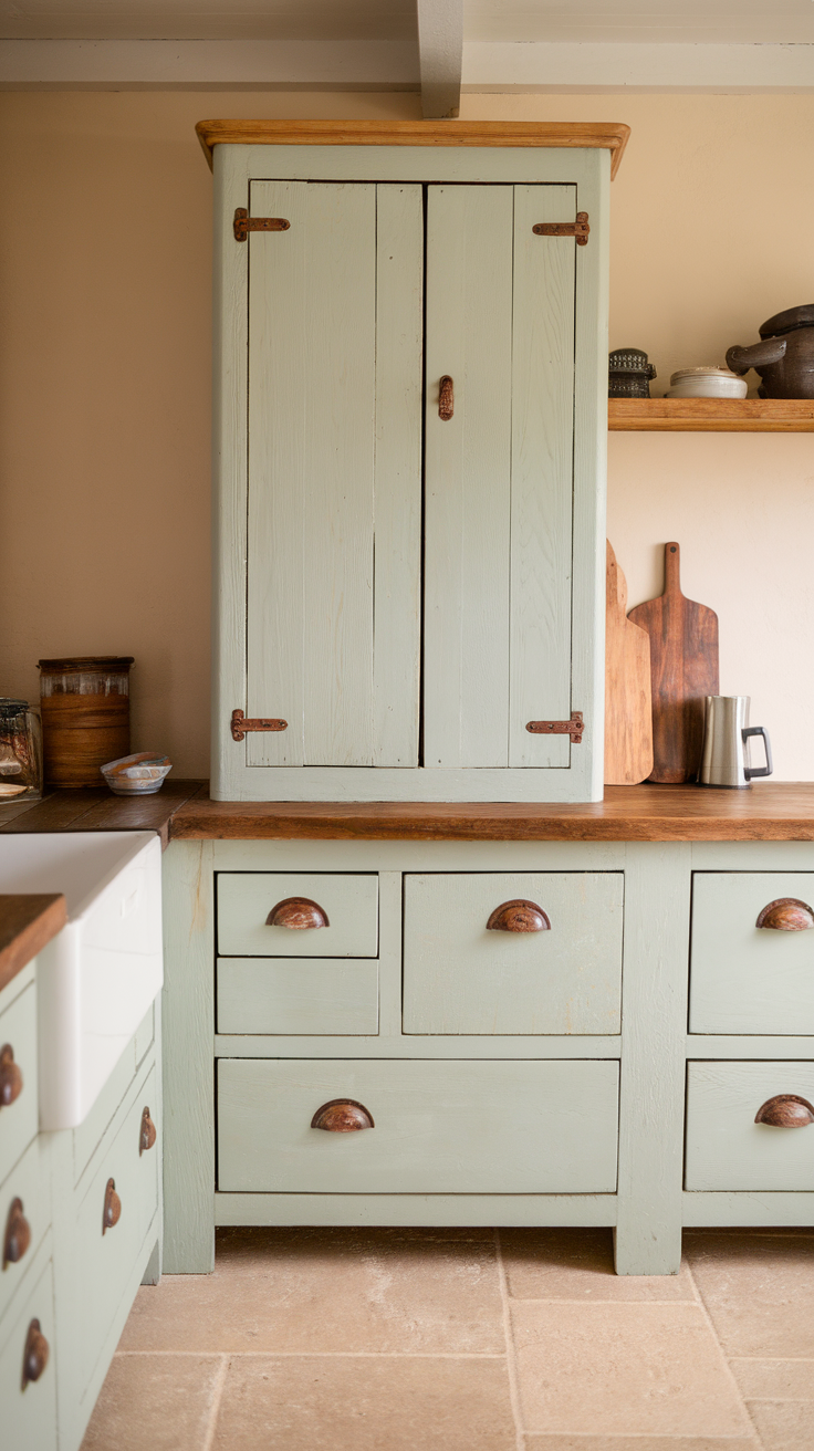 DIY farmhouse kitchen cabinets with a rustic design