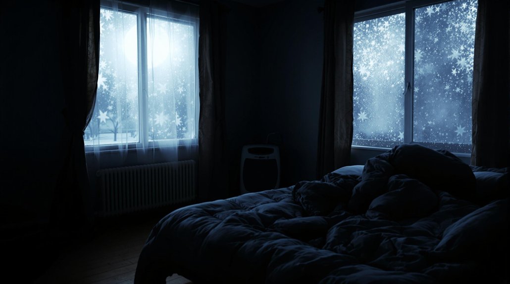 cold bedroom at night