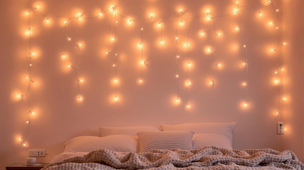 safe bedroom fairy lights