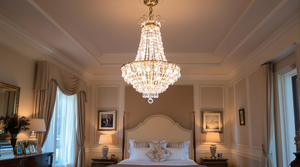 selecting bedroom chandelier size