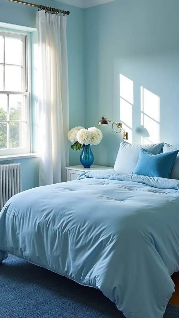 blue themed bedroom decor items