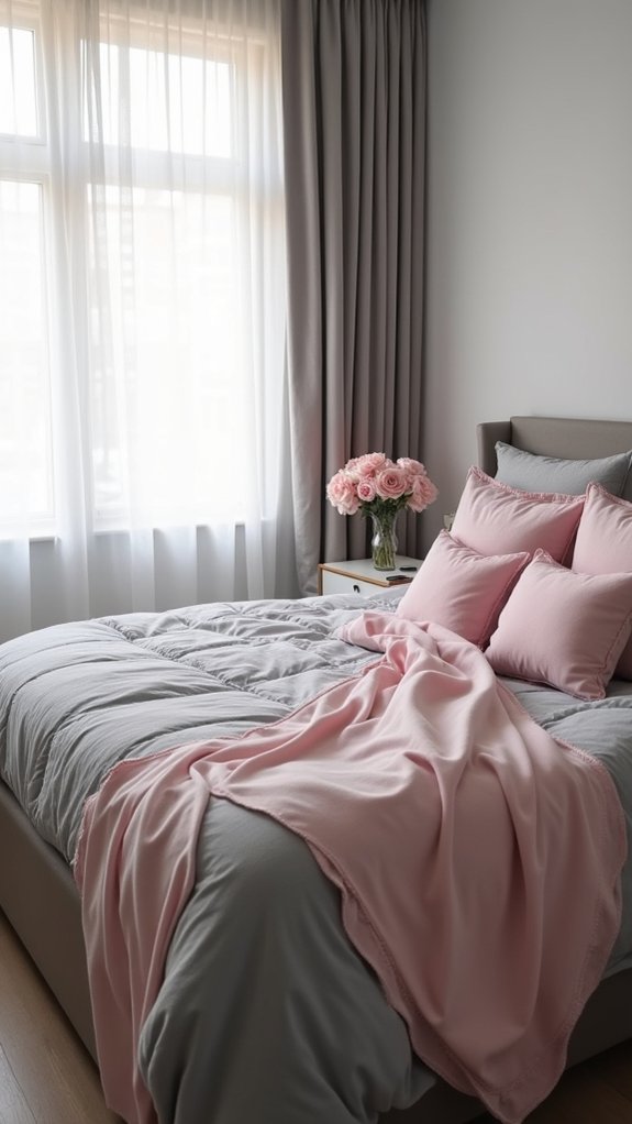chic grey pink combination