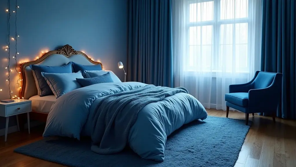 cozy blue bedroom inspiration