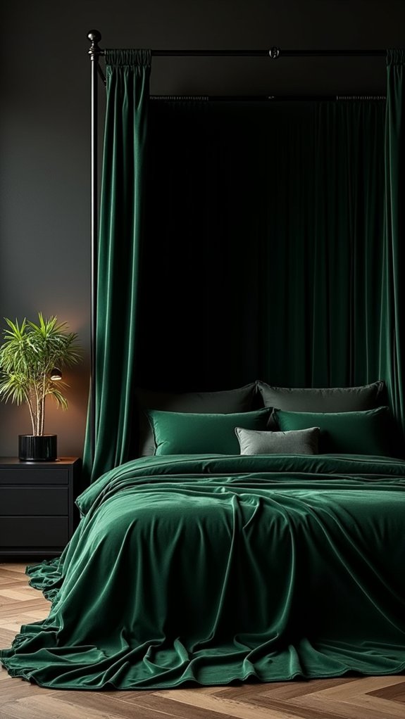 elegant black bed ensemble