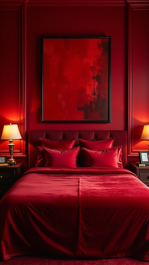 red artwork and features