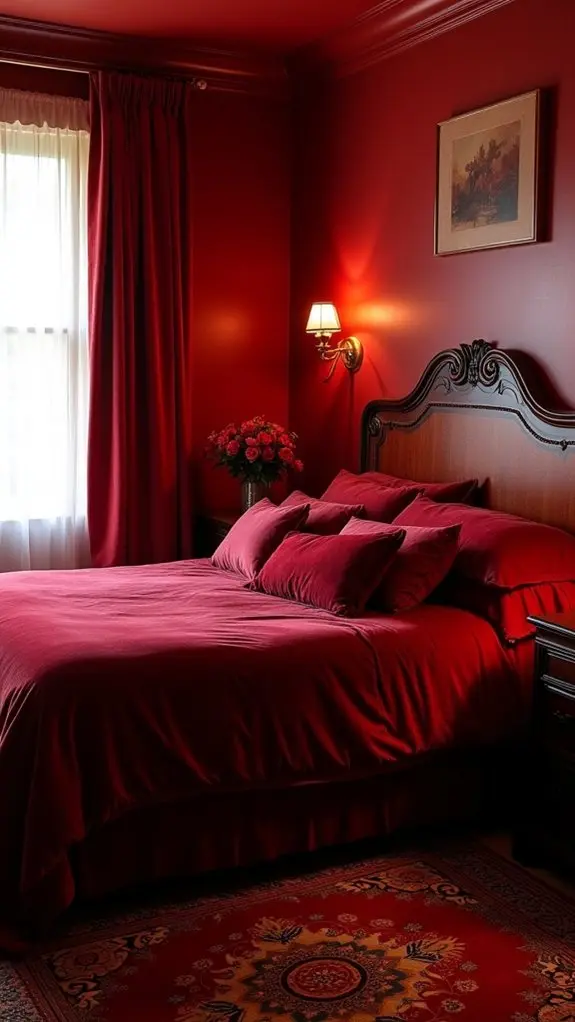 red decor adds vibrancy