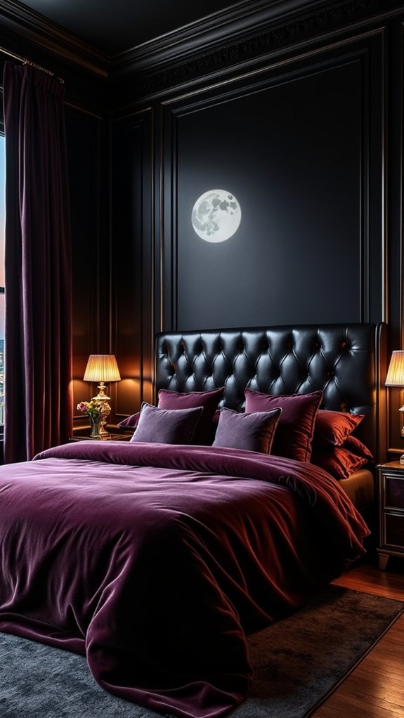 stylish black leather headboard