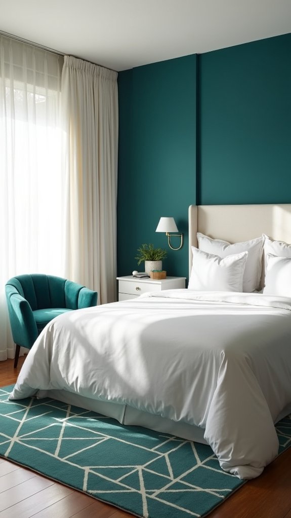stylish dark teal bedrooms