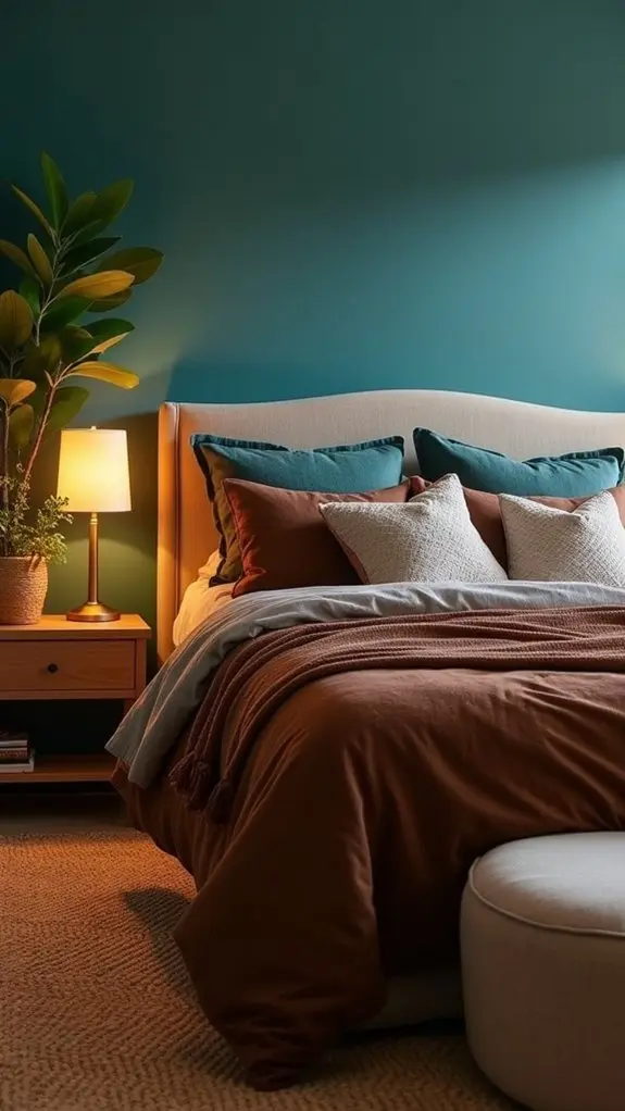 teal accent wall ideas