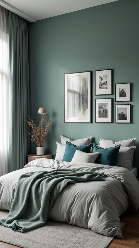 teal and gray decor