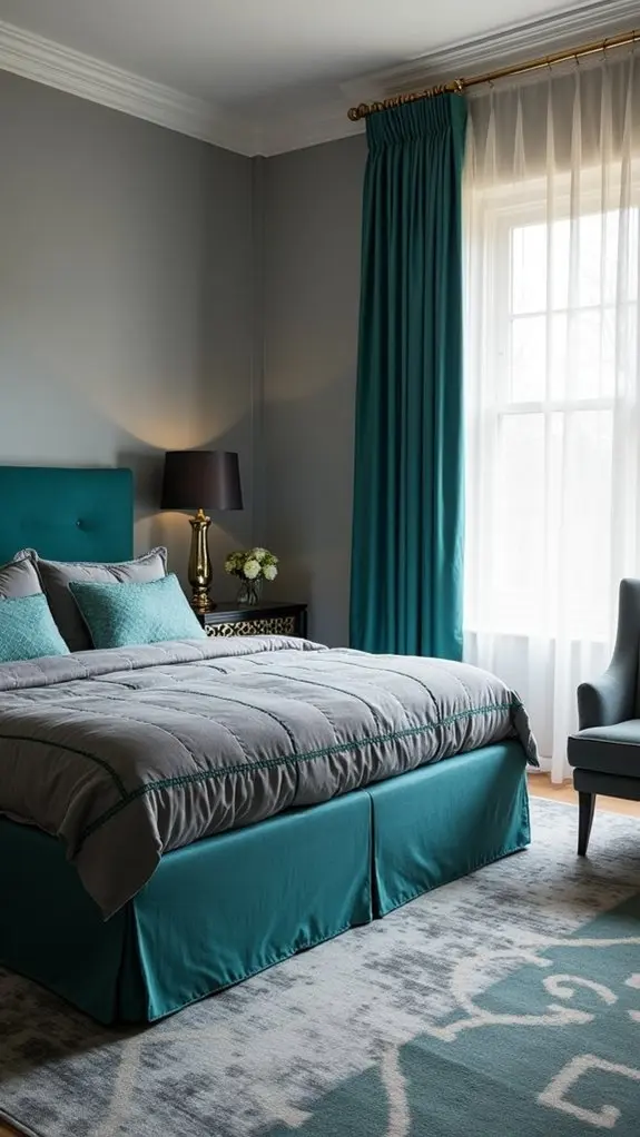 teal and grey sophistication